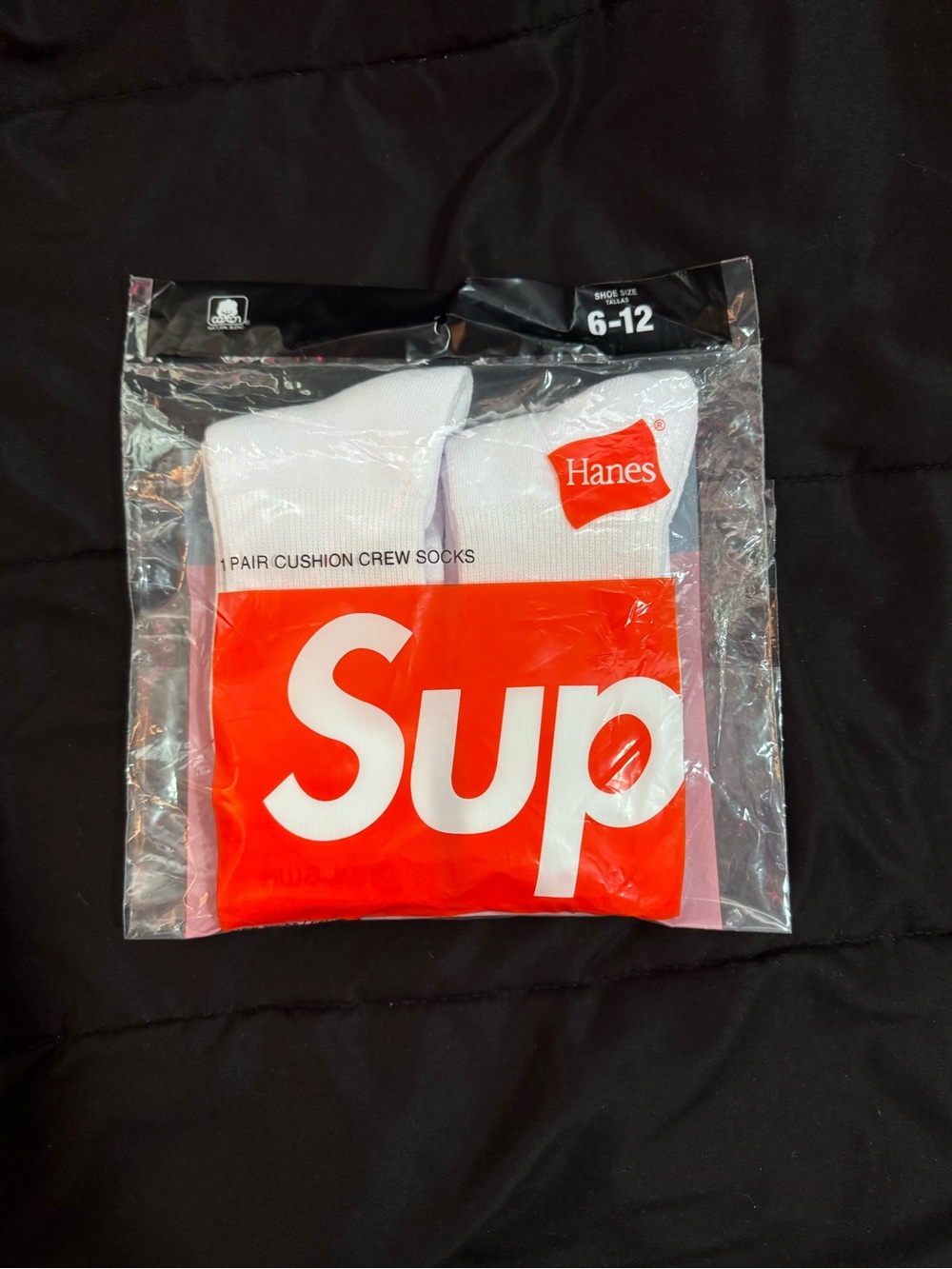 Supreme White Crew Socks
